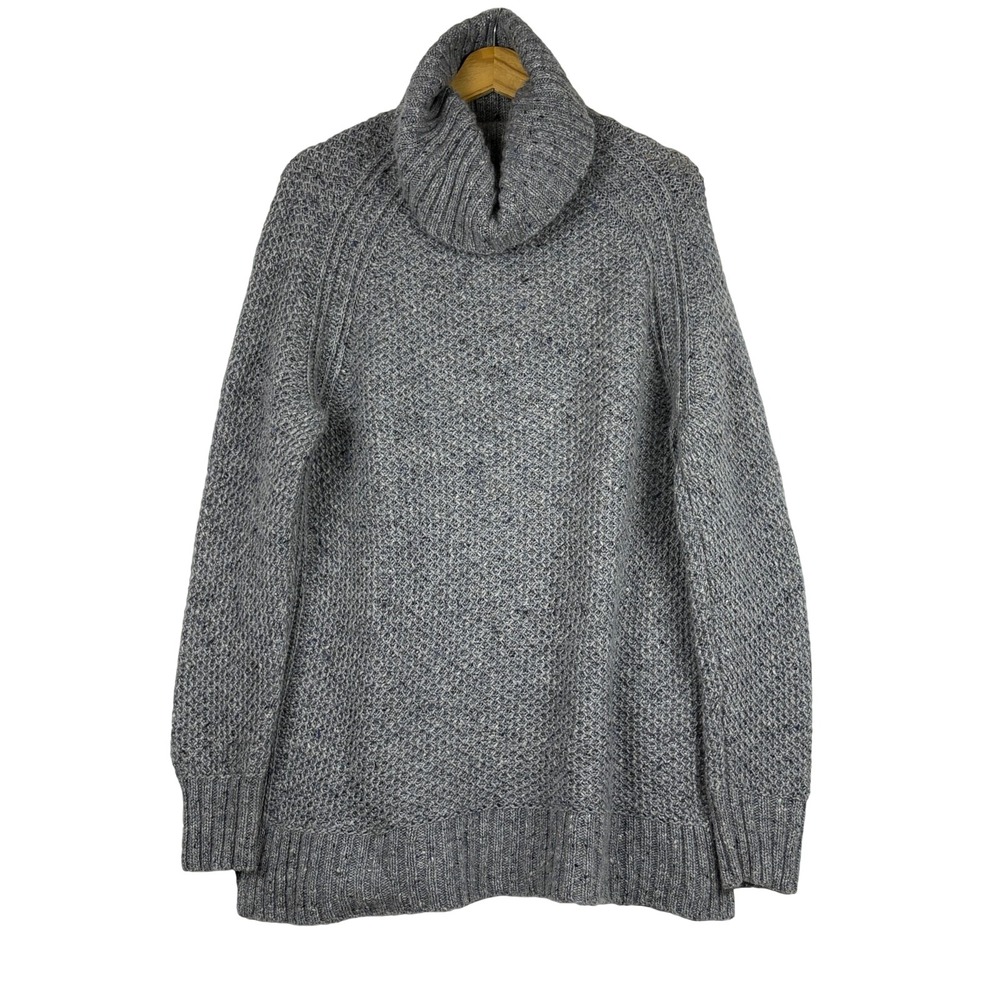 Lauren Ralph Lauren Women's Cowl Neck Pullover Tunic Sweater Sz M Gray Soft Cozy